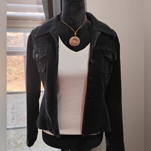 Great! American Eagle Outfitters Vintage 90s Black Corduroy Jacket Women's Small